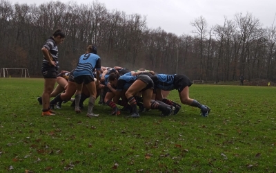 Les Tintoreres en un moment del partit contra Alt Empordà | @SabadellRC